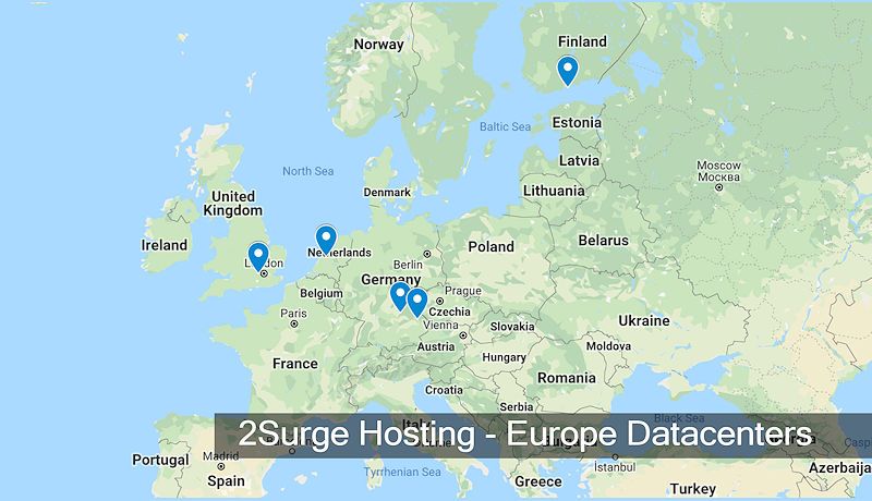 2Surge Hosting Data Centers - Europe