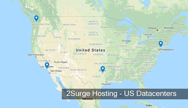 2Surge Hosting Data Centers - USA